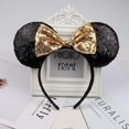 thumbnail image 2 of HSHDLDF Minnie Mouse Serre-Tête Oreilles Minnie Mouse Serre-Tête Oreilles Adapté au Jeu de Rôle pour Fille et Femmes (Noir+or), 2 of 5