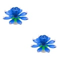 thumbnail image 4 of Billuyoard Exquisita giratoria de música con flores, pastel de cumpleaños de plástico, velas florales musicales, accesorios de decoración Azul 2piezas, 4 of 6