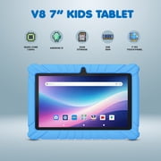 Contixo Kids Tablets Bundle, 7-Inch Educational Android Tablet and Wired Headphones for Kids Ages 3-7, Blue