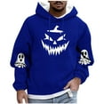 thumbnail image 2 of FDGIU Men's Halloween Hoodies - Oversized Ghost Graphic Pullover, Loose Fit Long Sleeve Sweatshirt, Casual Spooky Fall Outfit, 2 of 5