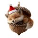 thumbnail image 1 of Adorno de bellota con animales del bosque Adornos navideños con criaturas del bosque Adornos acrílicos 2D Animales acogedores en piñas Decoración colgante para la decoración de fiestas en casa, 1 of 7