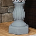 thumbnail image 4 of Sunnydaze Contemporary Pillar 15.75" Travertine Polyresin Outdoor Gazing Globe Stand, 4 of 7