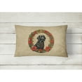 thumbnail image 4 of Carolines Treasures DAC2365PW1216 16 x 12 in. Unisex Flat-Coated Retriever Christmas Flowers Polyester Fabric Throw Pillow, 4 of 4