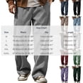 thumbnail image 3 of SAWOBUUN Men's Wide Leg Corduroy Pants Elastic Waist Loose Fit Trousers Soft Straight Leg Casual Slacks for Fall Winter, 3 of 4