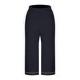 thumbnail image 5 of Kaemgyyd Capri Pants for Women Cotton Breathable Loose Fit Pajama Pants Lounge Comfy Pj Bottoms Soft Sleepwear with Pockets, 5 of 6