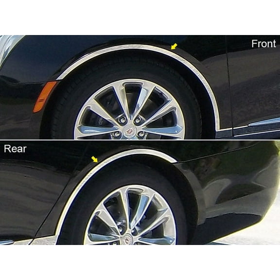 Stainless Steel Wheel Well Trim 4Pc Fits 2013-2017 Cadillac XTS WQ53245 QAA