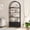 Black, variant on Eastvita 4-Tier Arched Bookshelf with Doors for Storage - 715in Tall Industrial Book Shelf with Sturdy Metal Frame Open Shelves - Freestanding Display Shelf for Office