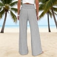 thumbnail image 5 of Abomasnow Women's Lounge Pants Elastic High Waist Wide Leg Striped Pants Casual Soft Workout Comfy Loose Pants with Pockets, 5 of 8