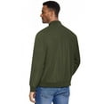 thumbnail image 4 of WTOBBY Men's Athletic Softshell Jacket, Plus Size Outdoor Casual Bomber Coat with Windproof Lining, Fleece Comfort for Active Lifestyles,Green 3XL, 4 of 7