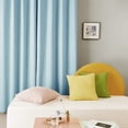 thumbnail image 3 of ZMLEVE Blackout Curtains for Bedroom, 72 Inch Length - Room Darkening Curtains, Window Grommet Curtains, Wave Line and Dots Pattern (52 x 72 Inch, Sky Blue, Set of 2), 3 of 7