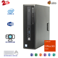 thumbnail image 2 of Pre-Owned HP 600 G2 Desktop Computer SFF PC Core i5 (6th Gen.) CPU 16GB Ram, 1TB HDD, New dual 20" LCD, Office 365, Webcam, Keyboard & Mouse, WiFi, DVD, Win10 Pro (Refurbished), 2 of 11