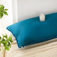 thumbnail image 2 of czcpp-Move Over Teal Body Pillow Cover Pom Pom Fringe Design Boho Body Pillow Cover 20X54 Body Pillowcase Teal Blue Long Body Pillow Case Cover with Pocket Closure, 2 of 4
