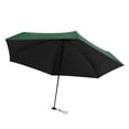 thumbnail image 2 of Cateissary Paraguas para el sol 6 varillas Plegable Mini Paraguas a prueba de viento Bolsillo portátil Suministro de protector solar para viajes, Rosa Paraguas de lluvia verde Cateissary HA007269-02B, 2 of 6