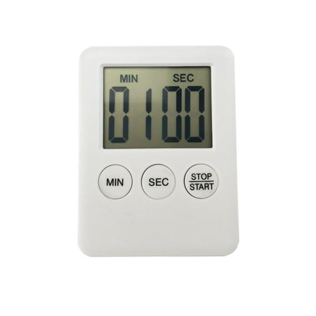 

10PCS Digital Cooking Timer LCD Display Baking Countdown Alarm Button Operation Kitchen Timer White