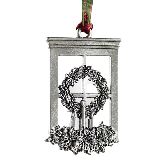 Wangscanis Christmas Tree Ornament, Solid Pewter Hanging Decoration, Holiday Gift
