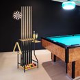 thumbnail image 4 of Billiard Cue Rack with Side Table, Pool Stick Holder Organizer for 8 Cues, Balls, and Accessories, 4 of 6