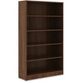 thumbnail image 4 of Lorell Bookshelf 0.8" Shelf, 36" x 12" x 60" - 5 Shelve(s) - Square Edge - Material: Thermofused Laminate (TFL) - Finish: Walnut, 4 of 4