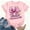 Pink, variant on Afuyipoi Girls' Back-to-School T-Shirt Loose Casual Unstructured Print Round Neck Short Sleeve Comfortable Fit School Casual Tops for Girls Black Size S