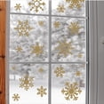 thumbnail image 7 of Winter Snowflakes Christmas Decals and Decor Vinyl Lettering Decal Stickers Self Adhesive - Large Set- Qty 22 - Sizes Range from 3"-9" - Color: Metallic Gold, 7 of 7