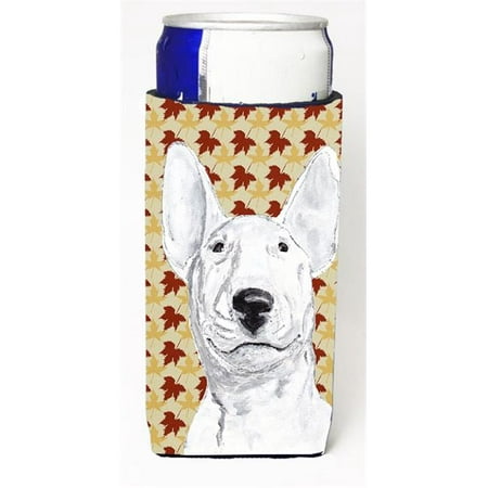Bull Terrier Fall Leaves Michelob Ultra bottle sleeve for Slim (Best Food For Bull Terrier)