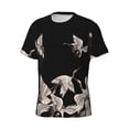thumbnail image 3 of Rocae Japanese White Crane for Men's Moisture-Wicking Crew Tee - T-Shirt for Sports, Outdoor Activities, and Casual WearMedium, 3 of 9