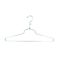 SSWBasics Metal Shirt Hangers - 18 inch - Chrome - Case of 20- Wire Hangers - Chrome Metal