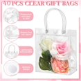 thumbnail image 2 of 40PCS Bolsas de Regalo de PVC Transparente con Asas, Bolsas de Plástico Reutilizable con Botón,Bolsas de Compras para Bodas, Fiestas,regalos infantiles,Cumpleaños,Escolares（20*20*10CM / 20*15*7CM）, 2 of 3