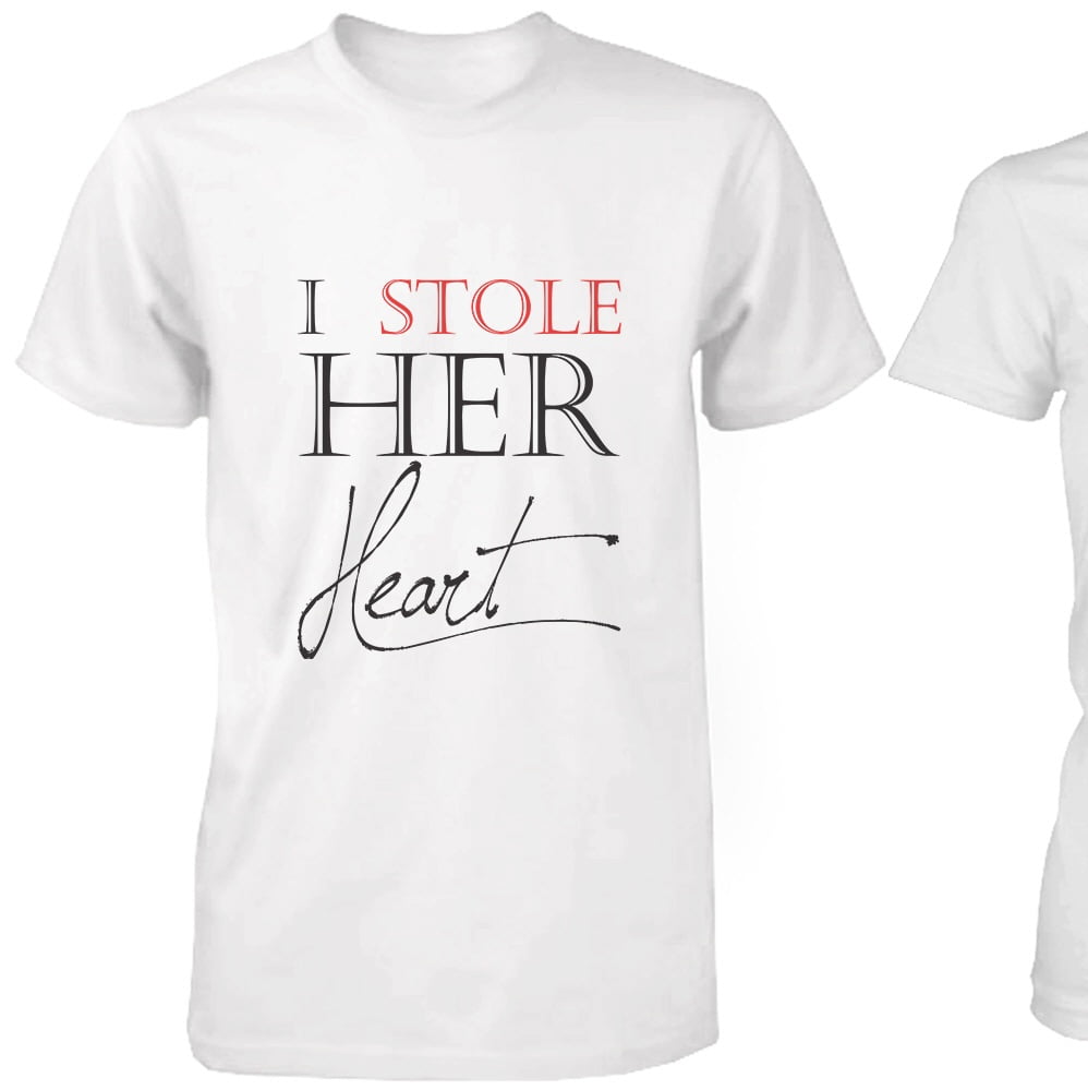 365 Printing - Stealing Heart & Last Name Couple T-Shirt WHITE (Two ...