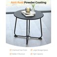 thumbnail image 2 of 3 Pieces Outdoor Conversation Set, Metal Patio Bistro Set with 2 Outdoor Rocking Chairs and Side Table, Patio Furniture Set with Cushions for Apartment, Porch, Balcony, Poolside, Dark Grey, 2 of 7