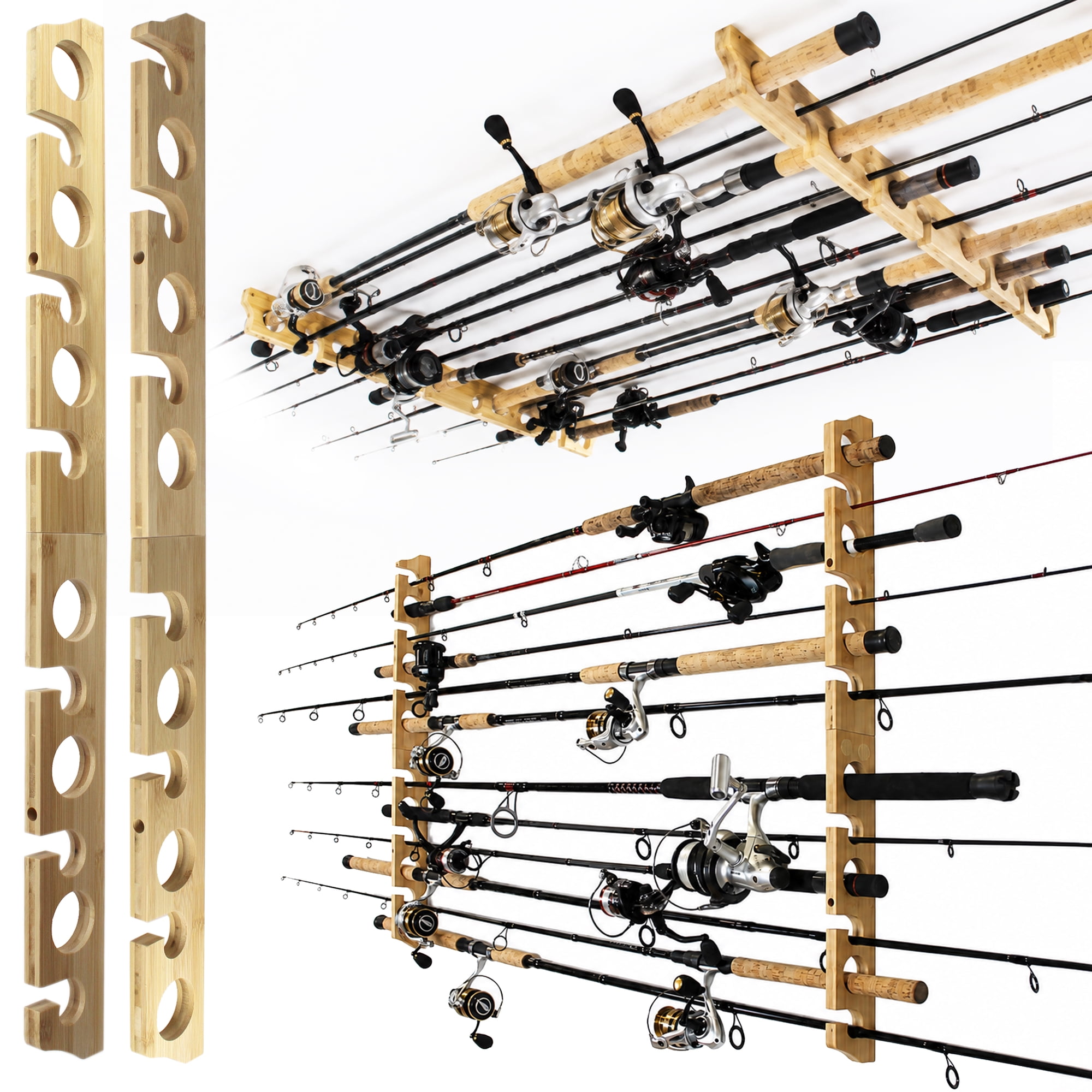 Rush Creek Creations 12-Rod Wall/Ceiling Fishing Rack