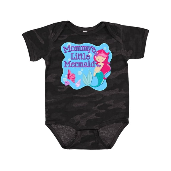Inktastic Mommy's Little Mermaid Girls Baby Bodysuit