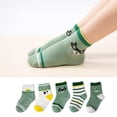 thumbnail image 5 of Tiqkatyck Ankle Socks Clearance, 5 Pairs of Children's Socks Baby In Tube Socks Cartoon Boys and Girls Socks Cotton Socks Compression Socks for Women Crew Socks for Women No Show Socks Womens Green L, 5 of 8