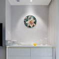 thumbnail image 3 of Acrylic Circular Clock 11.9x11.9 Inch Circular Clock Decorative Clock Creative Clock Dual-Purpose Clock Wall Clock Clock Decorate Your Space Pretty White Lilies, 3 of 9