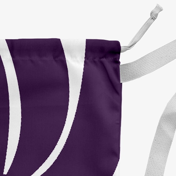 Simply Daisy Whirl of The Season Geometric 18 x 29 in Purple Laundry Bag