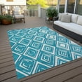 thumbnail image 6 of Addison Rugs Chantille Indoor/Outdoor Transitional Diamonds Teal Washable Rectangle Rug, 8' x 10', 6 of 6
