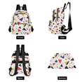 thumbnail image 4 of FORMRS Mini Backpack Purse for Women Travel Daypack Casual Shoulder Bag, White Geometric, 4 of 7