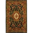 thumbnail image 2 of SAFAVIEH Classic Chedomir Floral Wool Area Rug, Black/Green, 4' x 6', 2 of 9
