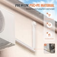 thumbnail image 2 of VEVOR Mini Split Line Set Cover 3-inch W 17.6Ft L, PVC Decorative Pipe Line Cover For Air Conditioner with 4 Straight Ducts & Full Components Easy to Install, Paintable for Heat Pumps, White, 2 of 9