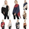 thumbnail image 4 of CoCopeaunt Women Tassel Shawl Wraps Knitted Poncho Winter Soft Sweater Cardigan Blanket Cape, 4 of 6