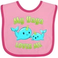 thumbnail image 3 of Inktastic My Yaya Loves Me- Cute Narwhal Boys or Girls Baby Bib, 3 of 4