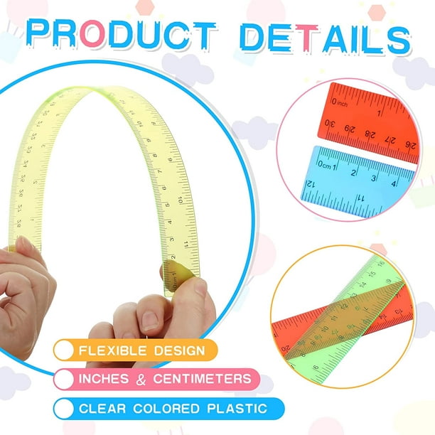 Premium Vector  Set of plastic rulers a realistic range of 7 inches