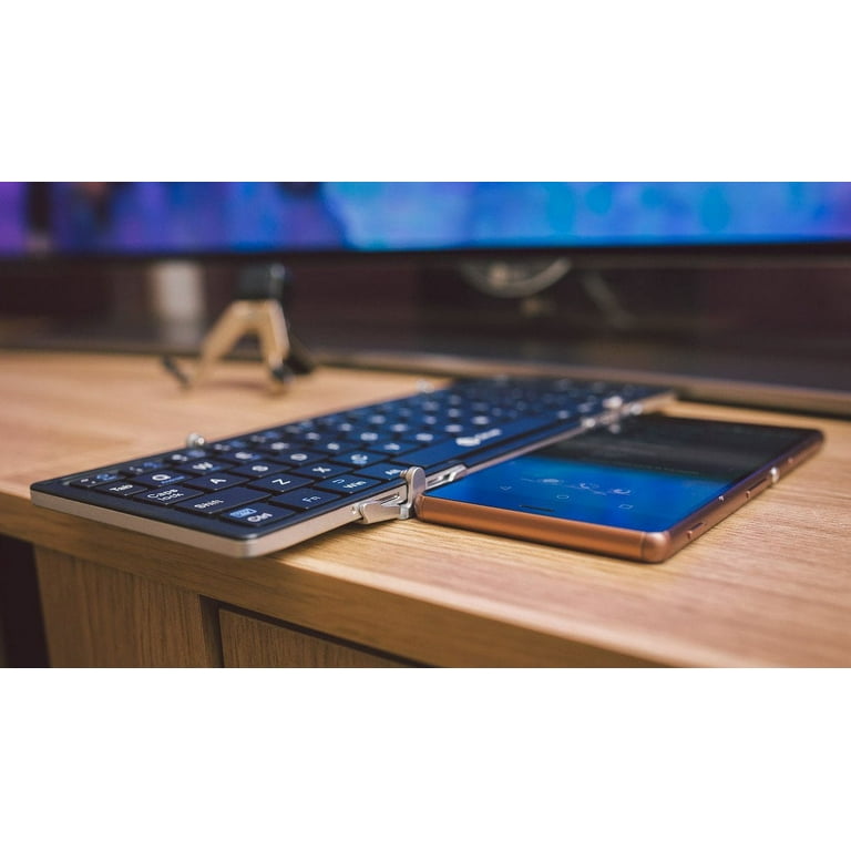  Folding Keyboard, iClever Bluetooth Travel Keyboard, Sync Up to  3 Devices, Metal Build, USB-C Recharge, Portable Foldable Keyboard with  Stand Holder for iPad, iPhone, Smartphone, Laptop and Tablet : Electronics