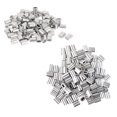 thumbnail image 1 of 100Pcs 2.5mm Wire Rope Sleeves Clip Cable Crimps & 120 Pcs Crimping Loop Sleeve 2mm Diameter Wire Rope and Cable, 1 of 6