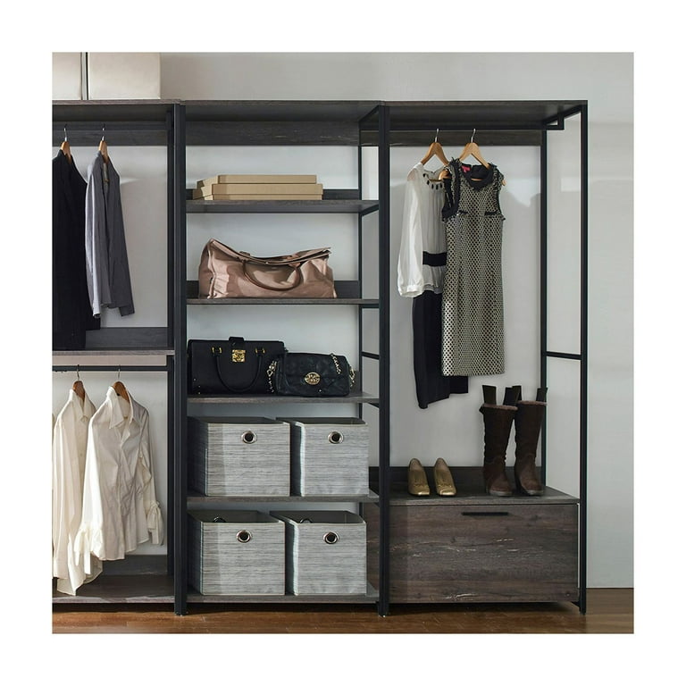 Choco closet◎　1207 Walk In Closet Organizer System Wood & Metal Frame Stylish