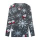 thumbnail image 5 of ICHUANYI Clearance Casual Women's V Neck Summer Sexy Gradient Print Regular Women's Long Sleeve Top(Black, M) ICHUANYI WER2023081505833, 5 of 5