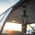 thumbnail image 6 of Tsurikawa Ring Japanese Subway Train Car Handle BUNNY Shaped Handle Hand Strap Rear Front Bumper Warning Rings Drift Charm Drift Bosozoku Car Accessory (Black/Black), 6 of 6