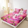 thumbnail image 3 of Erosebridal Pink Blossom Flowers Queen Sheet Sets,Cartoon Axolotl Salamander Bed Set For Teens 4 Pieces, 3 of 6