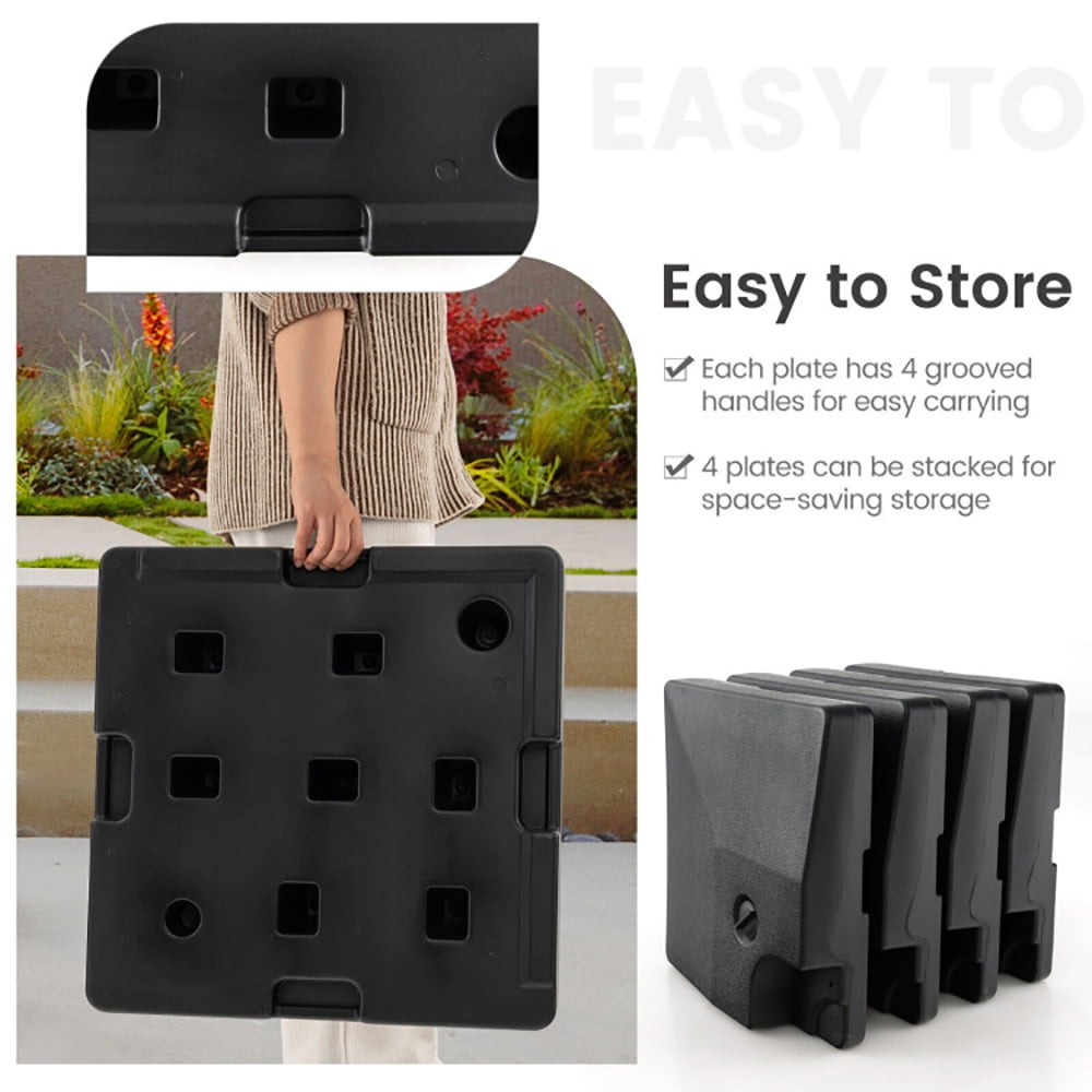 Aimee Lii 4-Piece 20L Cantilever Offset Patio Umbrella Base, Umbrella Stand Outdoor Base Aimee Lii 4-Piece 20L Cantilever Offset Patio Umbrella Base, Umbrella Stand Outdoor Base