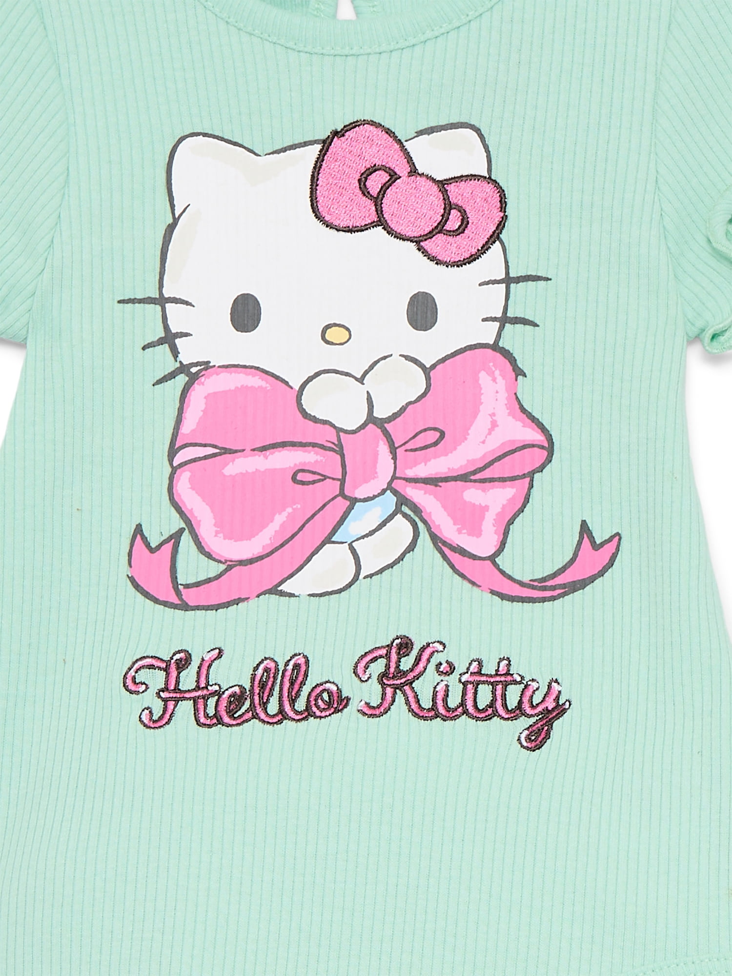 Hello Kitty Baby Girls' Graphic Bodysuit, Skeggings and Bow Headband Set, 3-Piece, Sizes 0/3M-24M