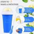 thumbnail image 2 of Slushie Maker Cup  Magic Quick Frozen Smoothies Cup  Cooling Cup  Double Layer Squeeze Slushie Maker Cup  Homemade Milk Shake Ice Cream Maker 1PCS/Green, 2 of 7